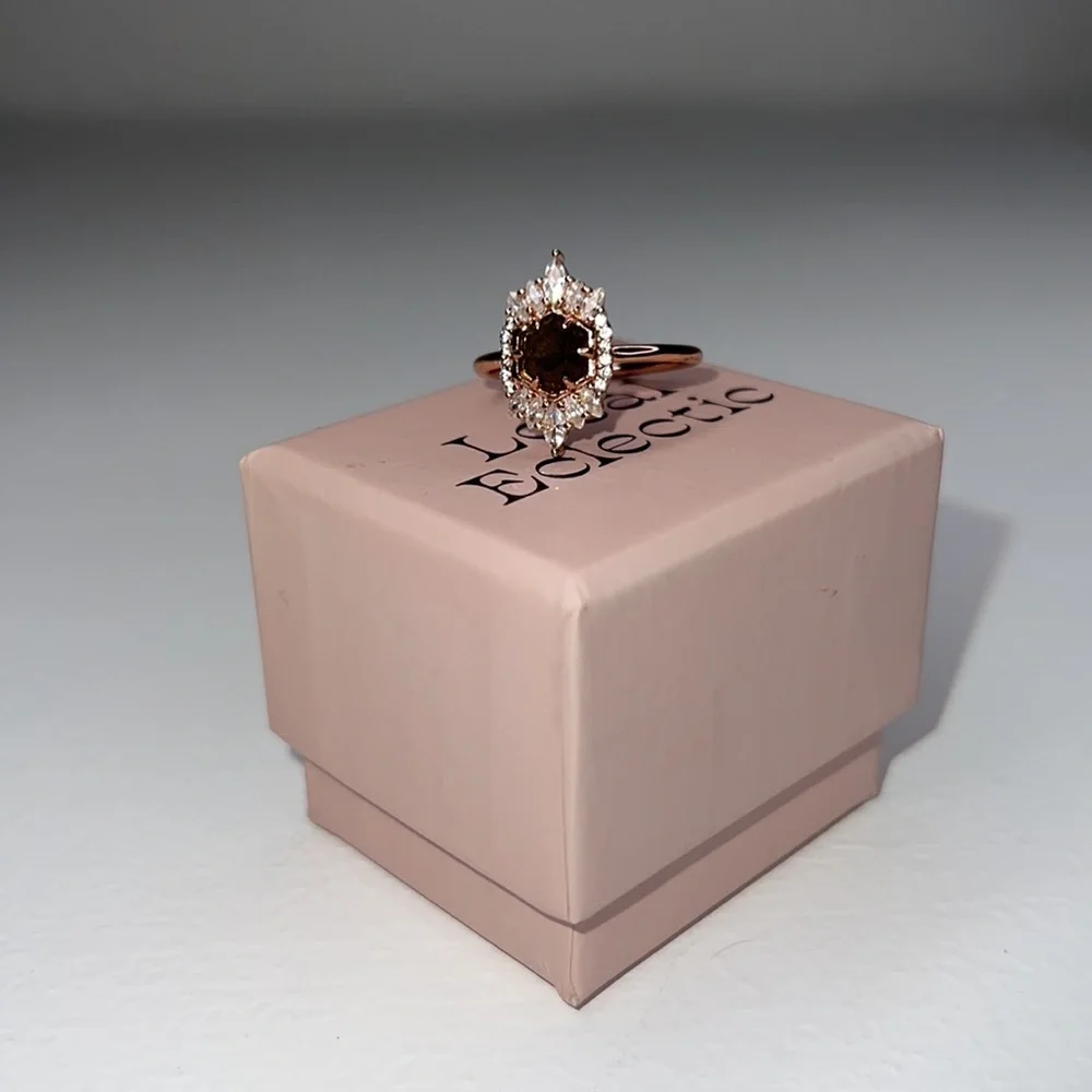 Local Eclectic Medina Labradorite Rose Gold ring size 8